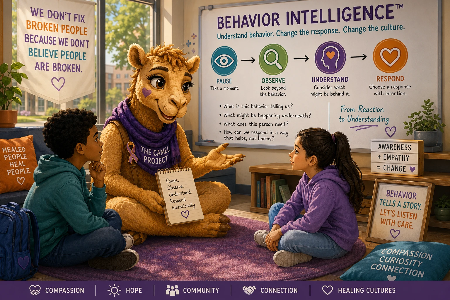 Cammie helping young people understand behavior, communication, and emotions